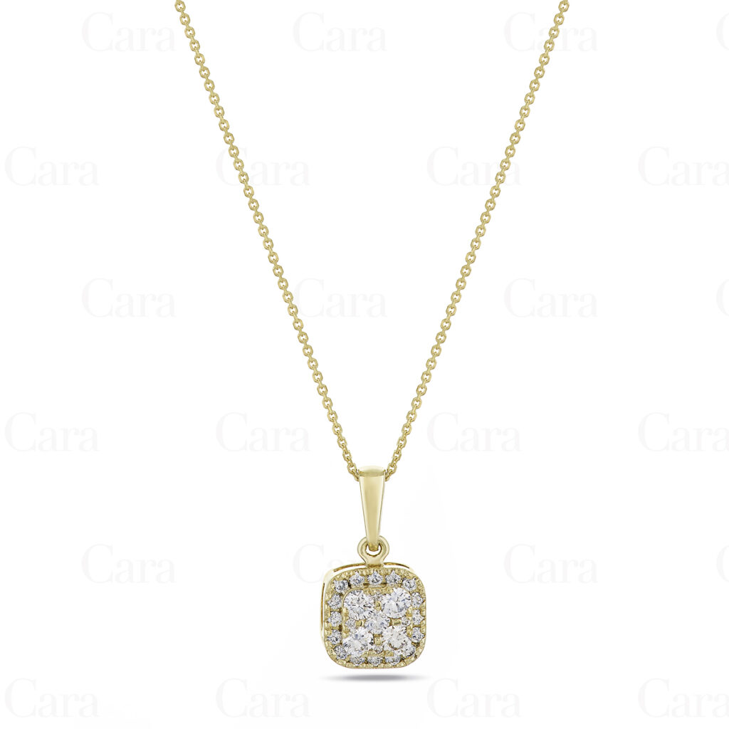 18k Yellow Gold Diamond Pendant