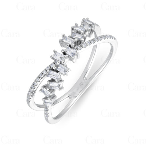 18K white gold half-eternity diamond ring