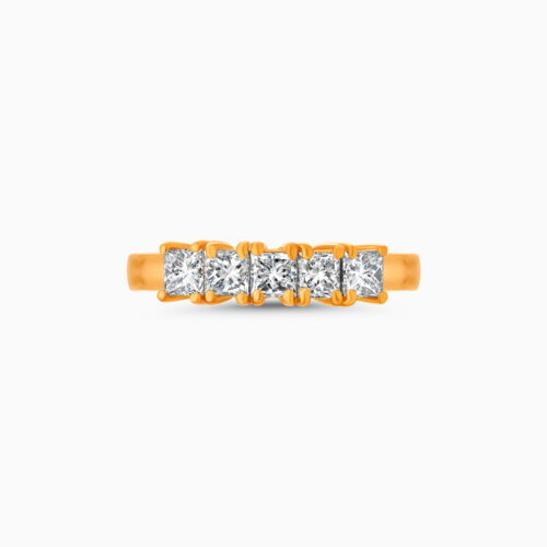 18K 5-Stone Princess Cut Diamond Ring