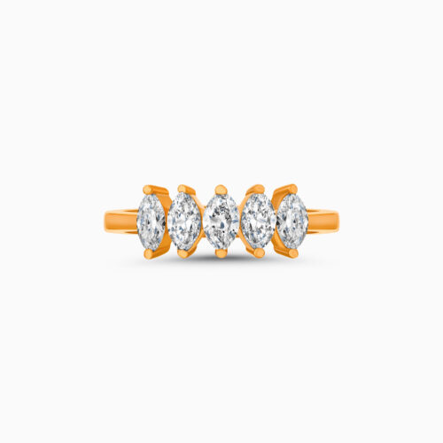 18K Natural Marquise Diamond Ring