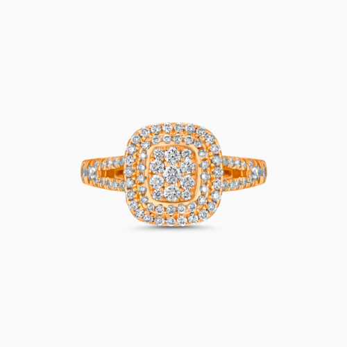 18K Dual Halo Diamond Ring
