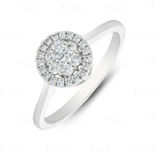 18k white gold engagement ring with diamonds