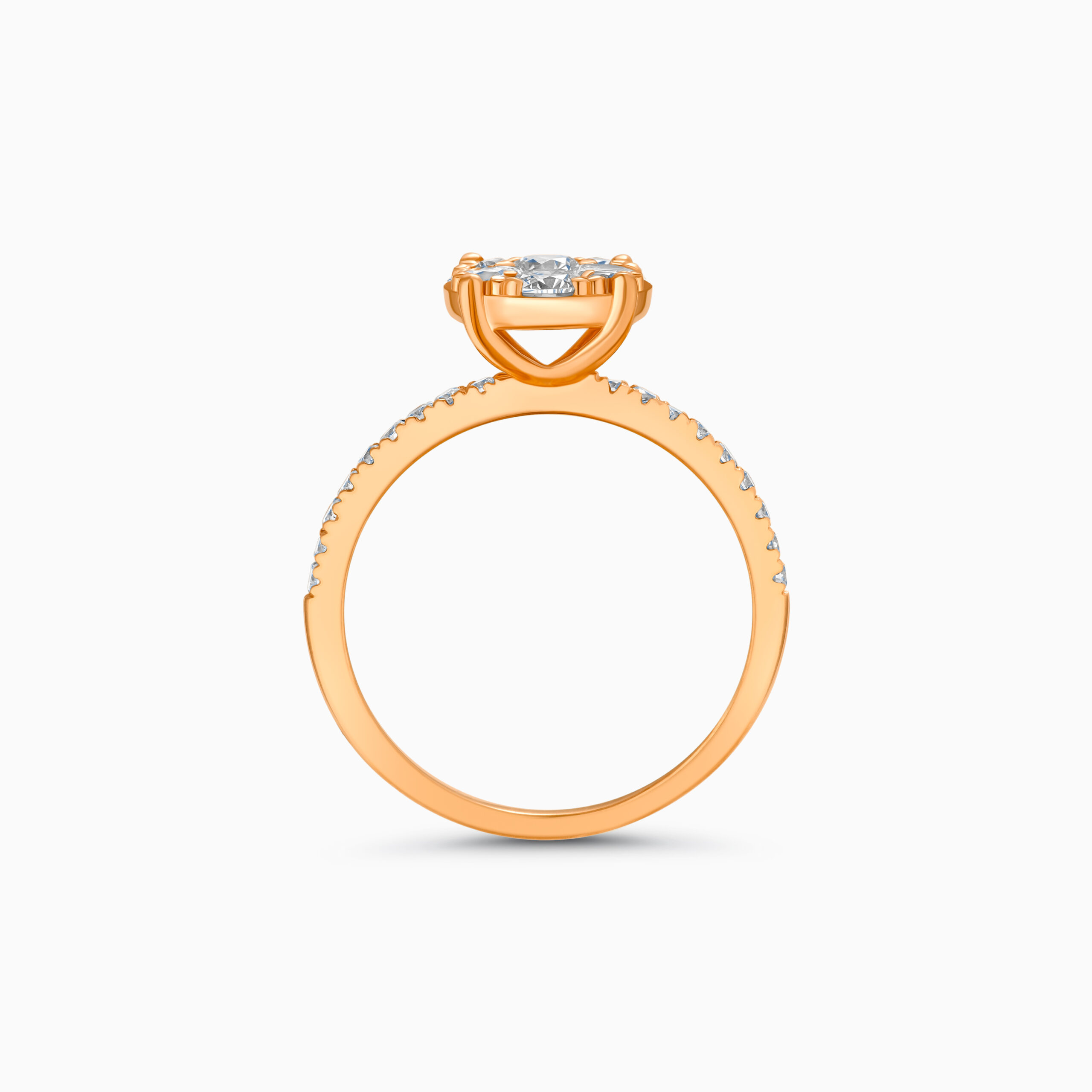 CHRN206103CRG3 18K rose gold diamond cluster ring