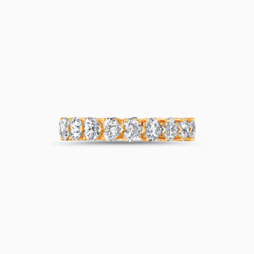 Rose gold eternity ring with diamonds