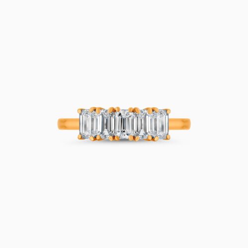 18K Emerald Cut Diamond Ring
