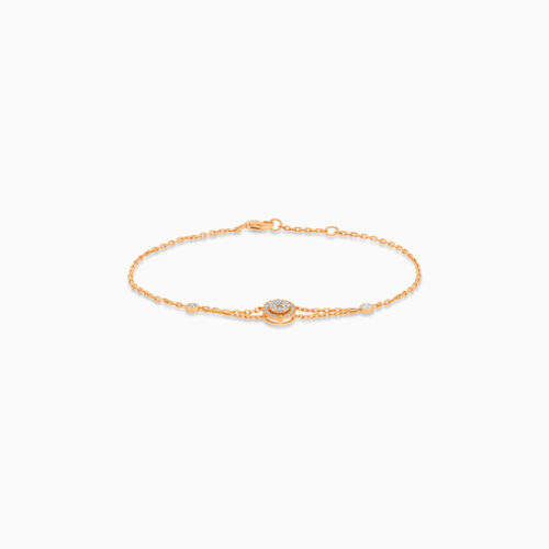 18k rose gold fancy cluster diamond bracelet