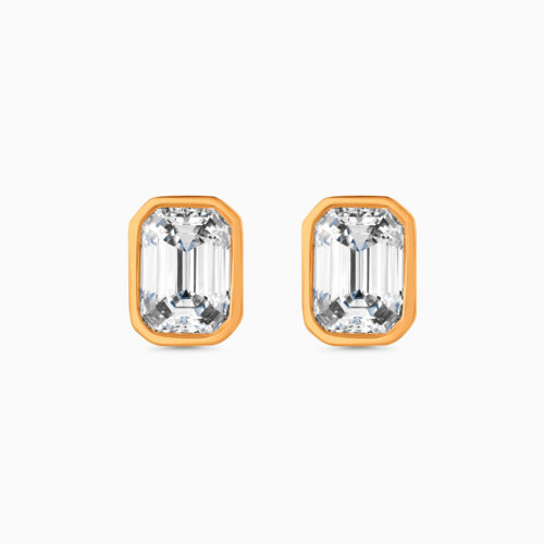 Rose gold diamond stud earrings