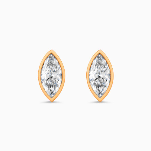 18K rose gold lab diamond stud earrings