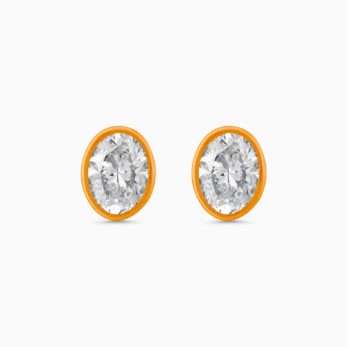Rose gold diamond stud earrings