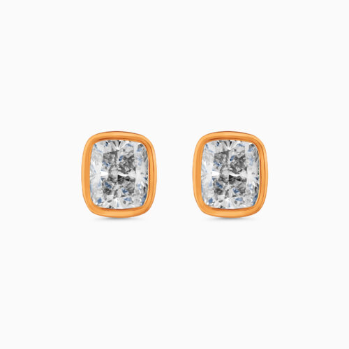 Lab-grown diamond stud earrings in rose gold