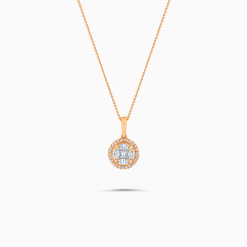 Rose gold 18K pendant with diamonds