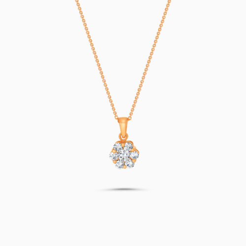 Rose gold diamond pendant, personalized jewelry