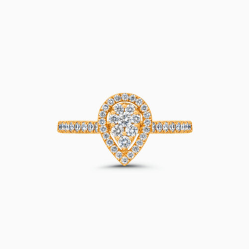 18K Diamond Halo Ring