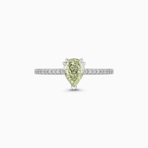 18K Pear-Cut Diamond Engagement Ring
