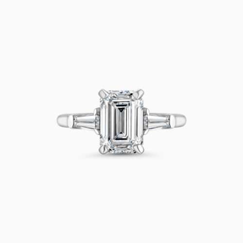 Emerald Cut 18K Diamond Ring
