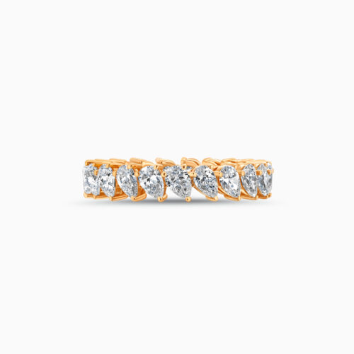 18K Full Eternity Ring With Pear-Shaped Lab Grown Diamonds