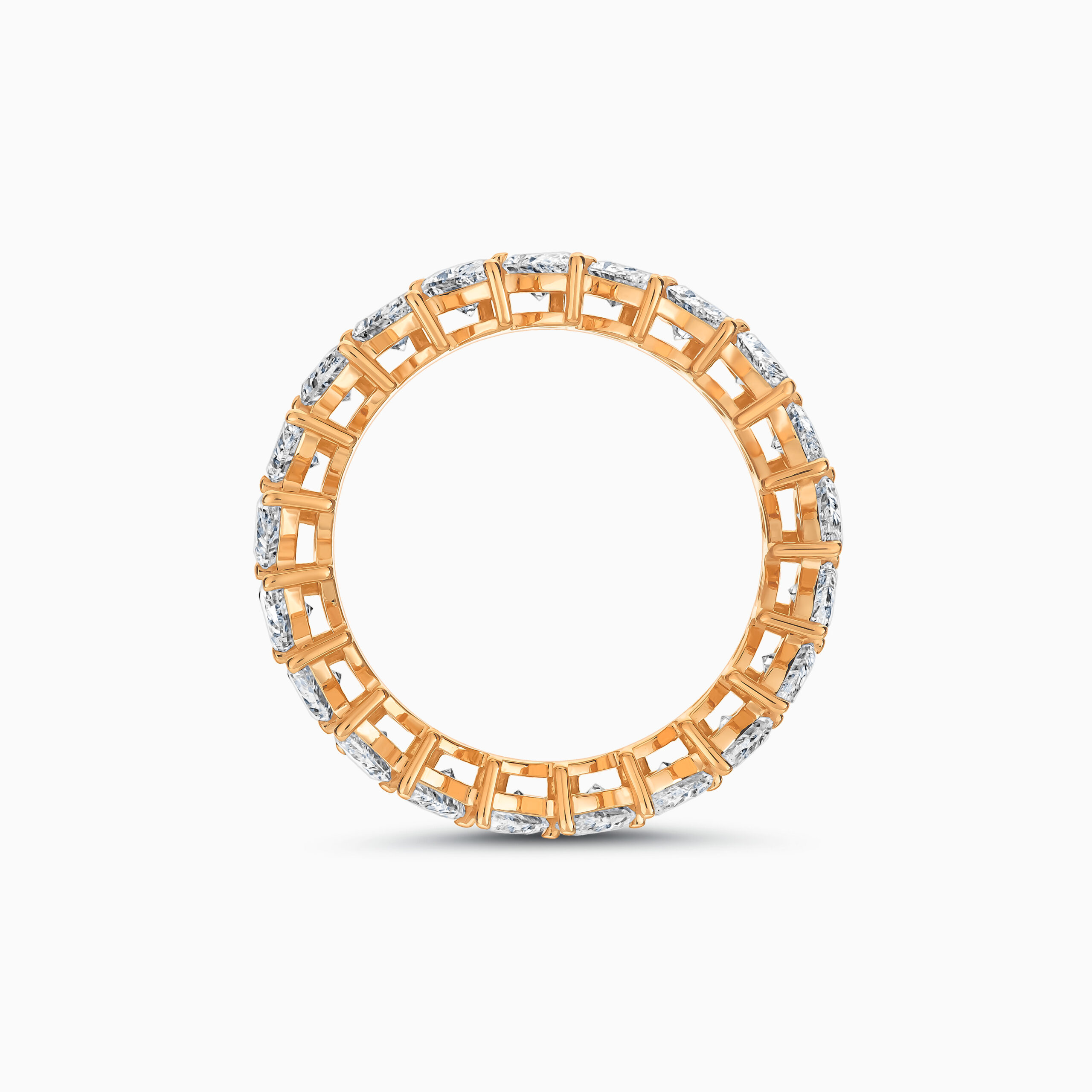 EHRN022256RG3 Rose gold pear eternity band, 2.93 carat lab-grown diamonds