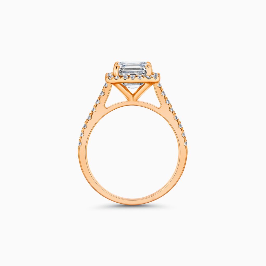 18K rose gold Asher diamond engagement ring