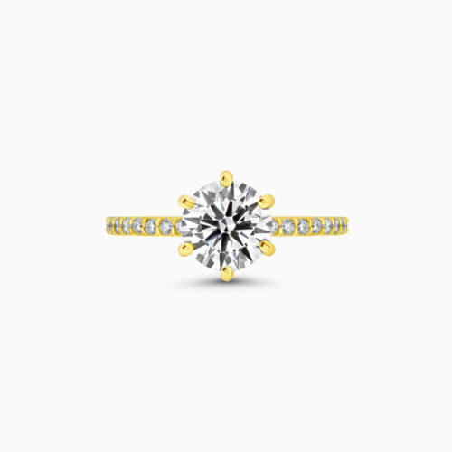 18K Round Brilliant Diamond Ring