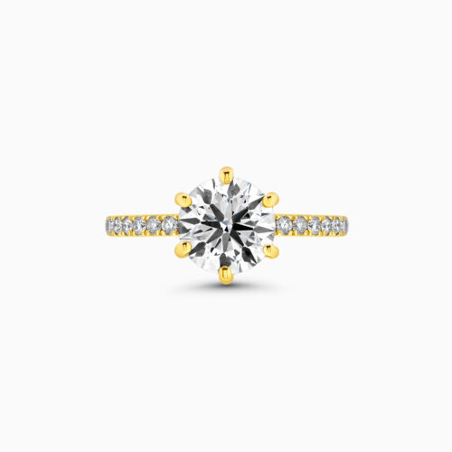 18K Ring 1.71 Carat Round Brilliant Diamond