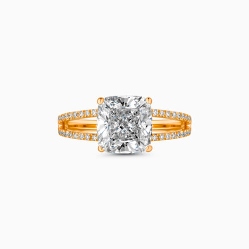 18K Lab-Grown Cushion Cut Diamond Engagement Ring