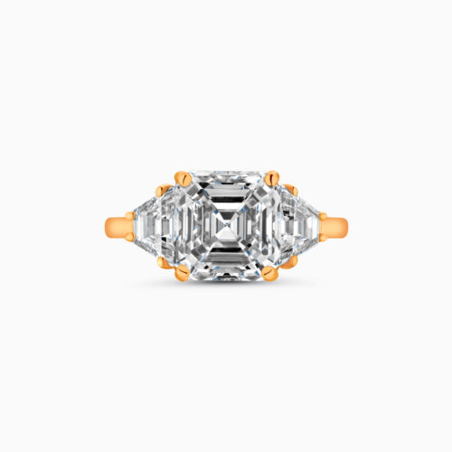 18K Lab-Grown Asher Cut Diamond Ring