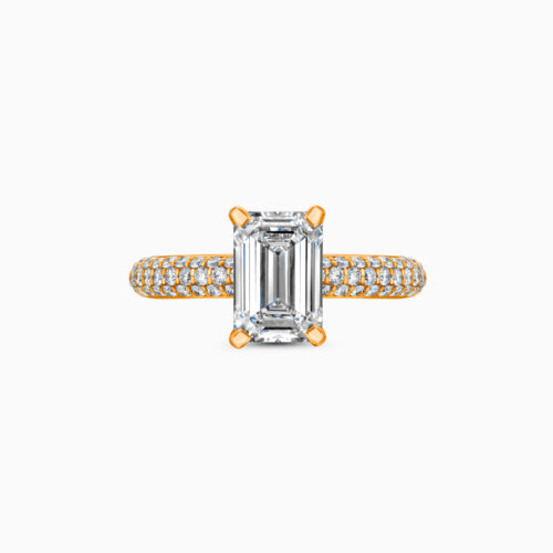 18K Emerald Cut Lab-Grown Diamond Ring