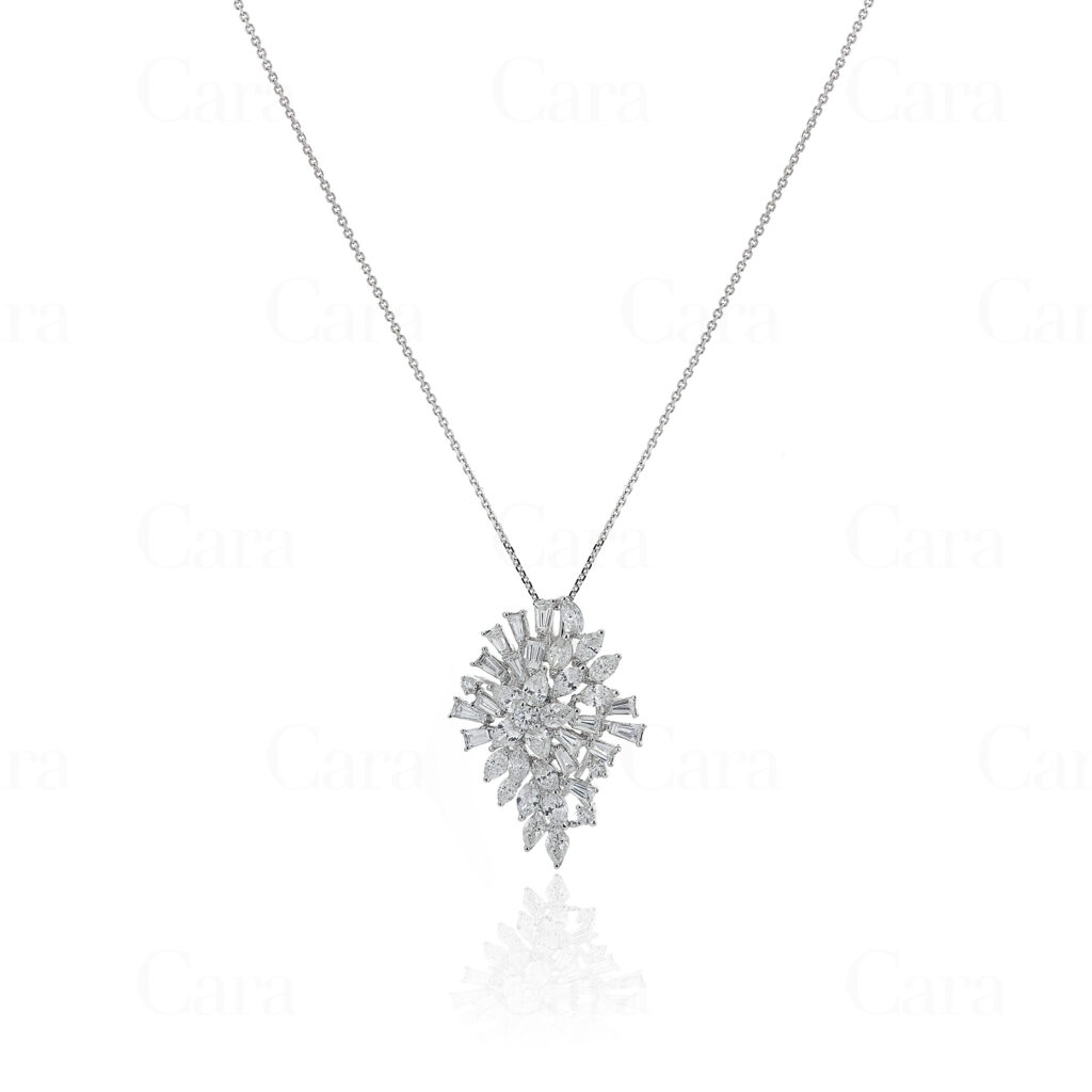 White gold pendant with 35 brilliant diamonds