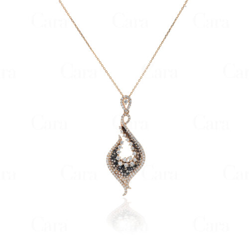 18k rose gold diamond pendant