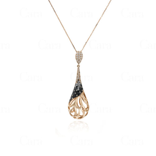 Rose gold fancy diamond pendant