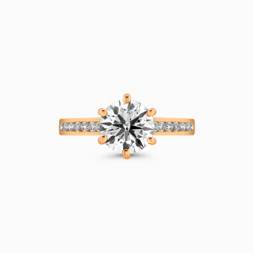 18K Round Lab-Grown Diamond Ring