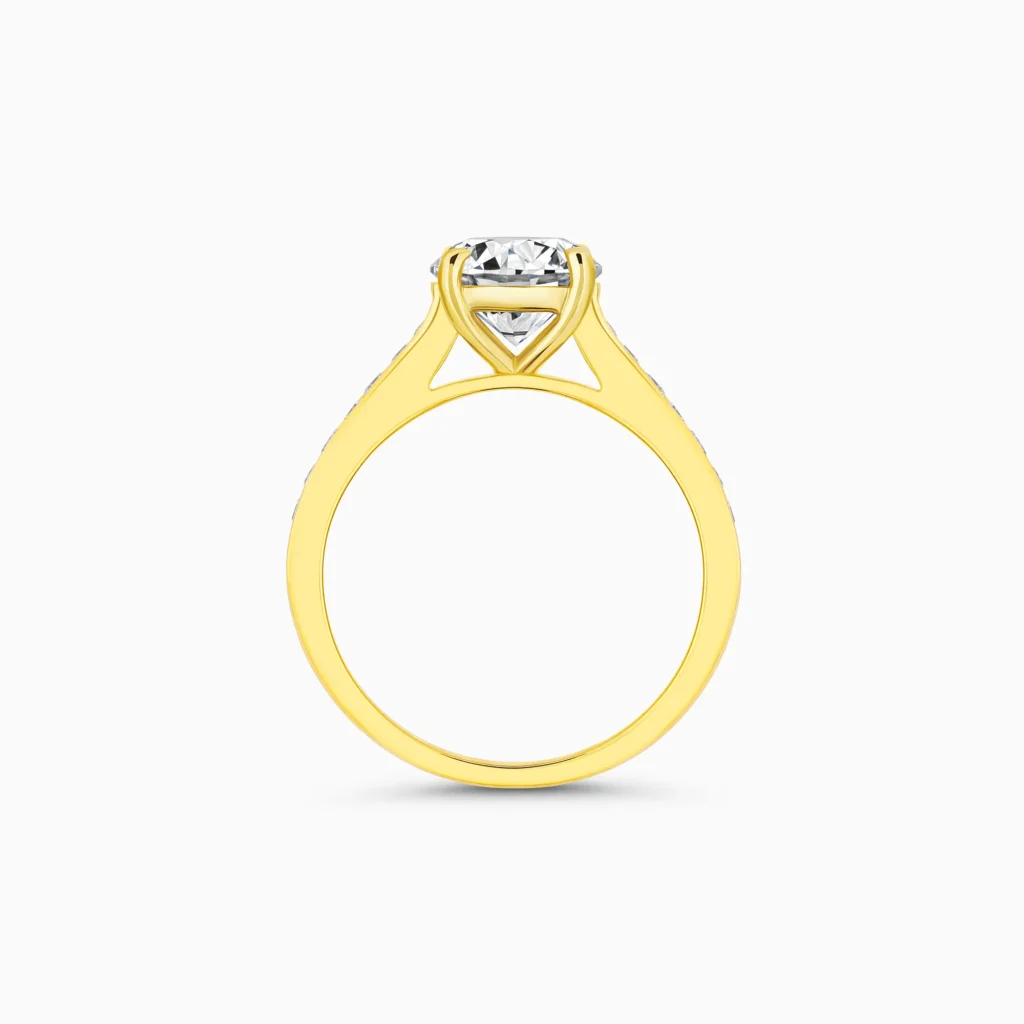 18K yellow gold diamond engagement ring