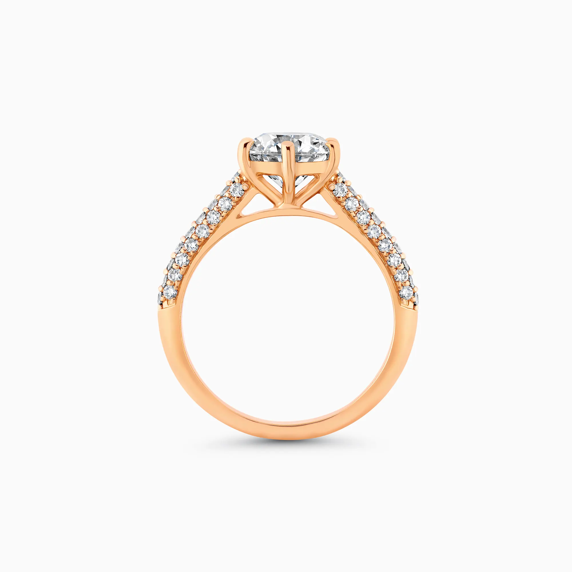 EHRN032009-RG3 Rose gold round brilliant diamond ring, 1.71 carat lab-grown diamond