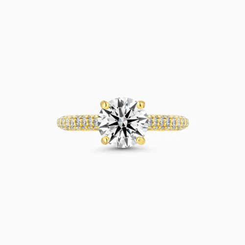 18K Round Brilliant Diamond Engagement Ring