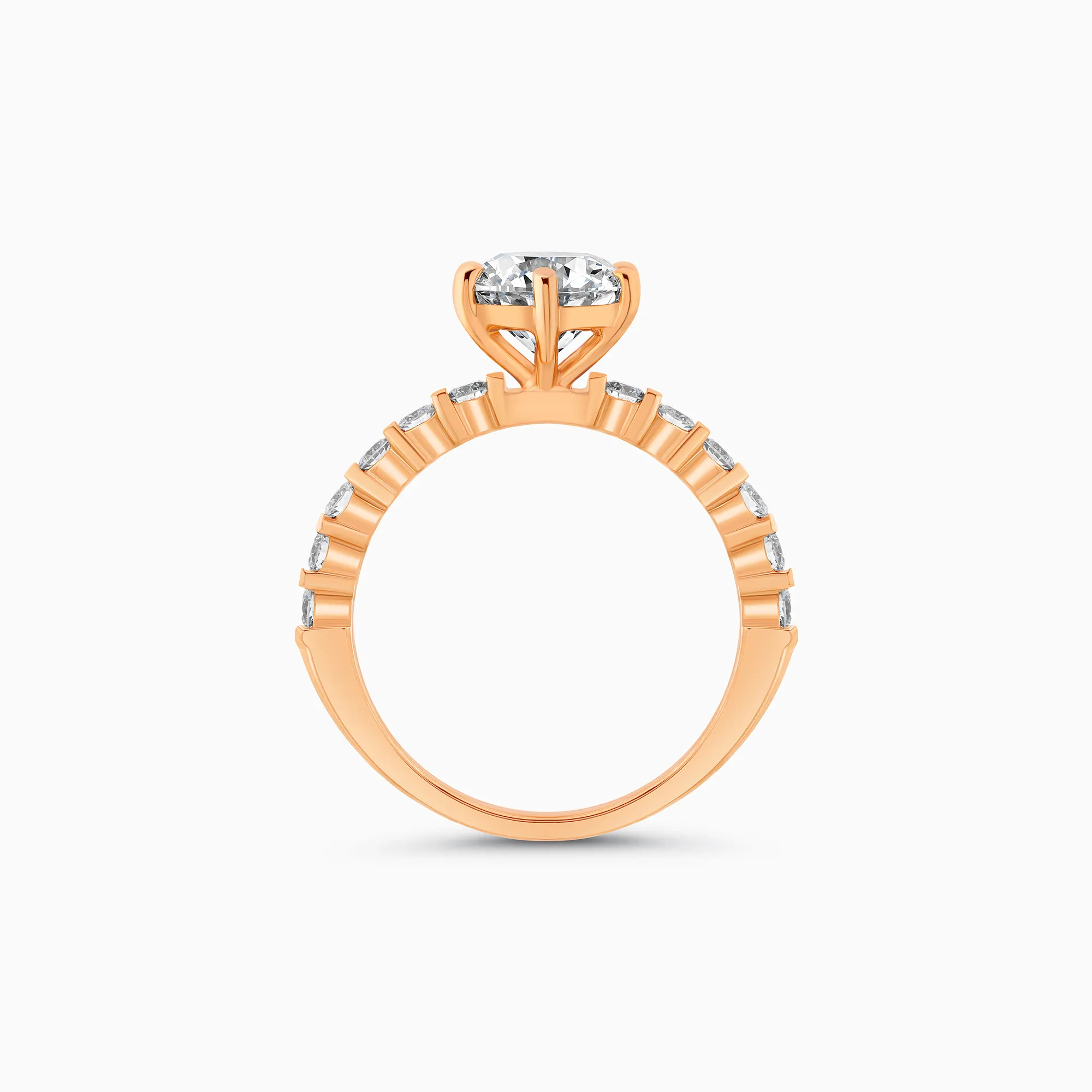 EHRN032013-RG3 Rose gold round brilliant diamond ring, 1.72 carat lab-grown diamond