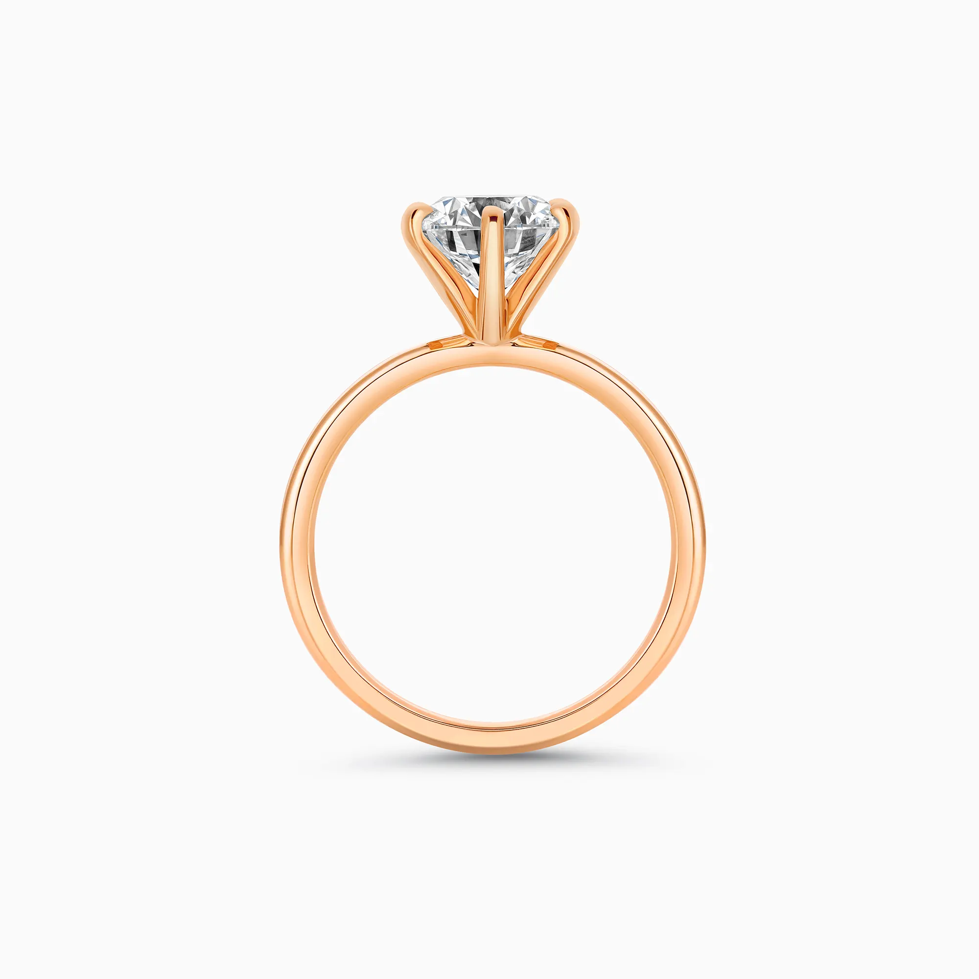 EHRN032636-RG3 Rose gold round brilliant diamond ring, 1.85 carat lab-grown diamond