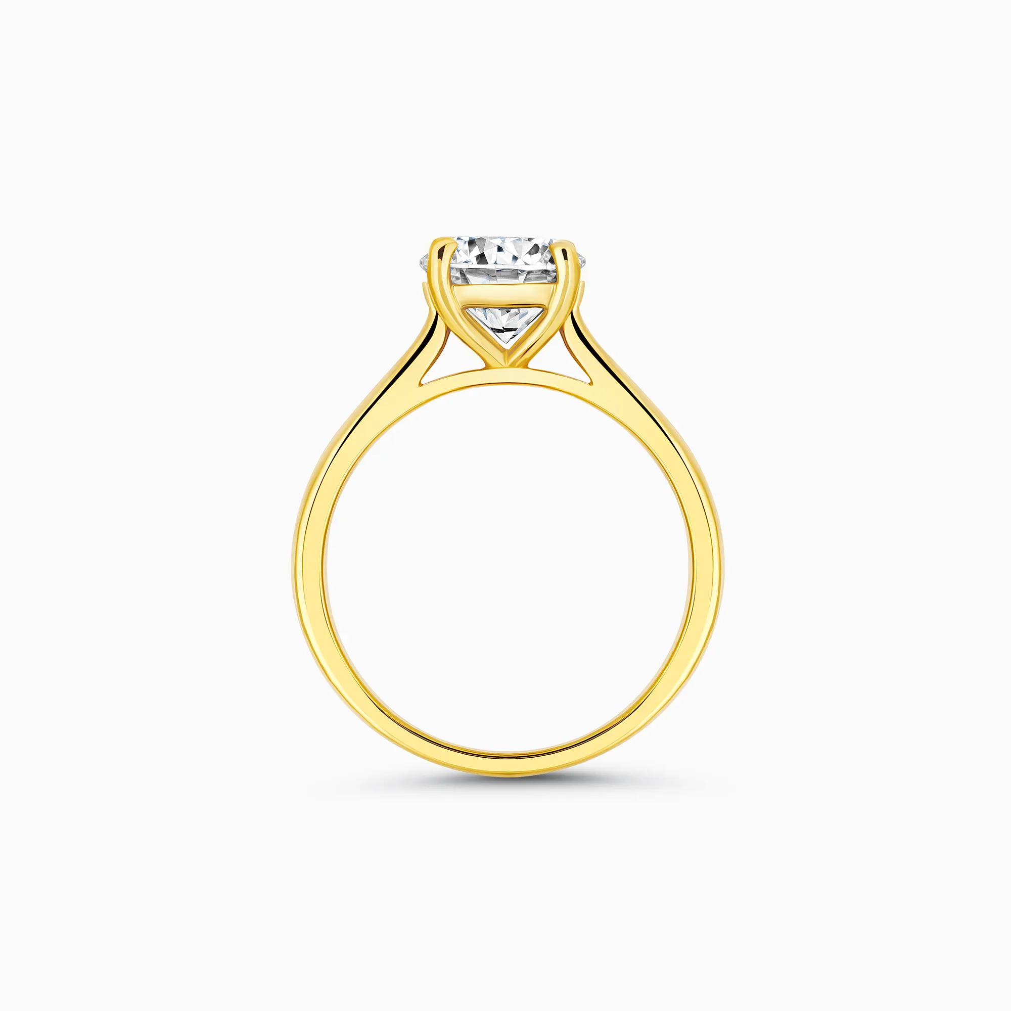 EHRN032642-YG3 18K yellow gold round diamond ring