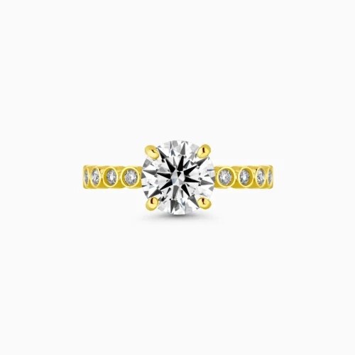 18K Round Diamond Engagement Ring