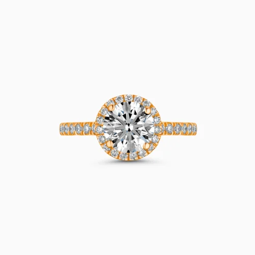 18K Round Brilliant Ring With Lab Grown Diamonds