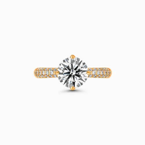 18K Pave Engagement Ring