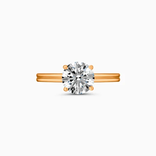 18K Round Halo Diamond Ring