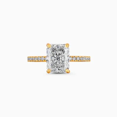 Radiant Cut Lab-Grown Diamond Engagement Ring (18K )
