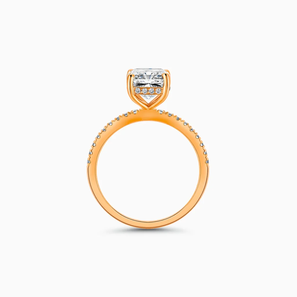 Radiant Cut Lab-Grown Diamond Engagement Ring (18K Rose Gold)