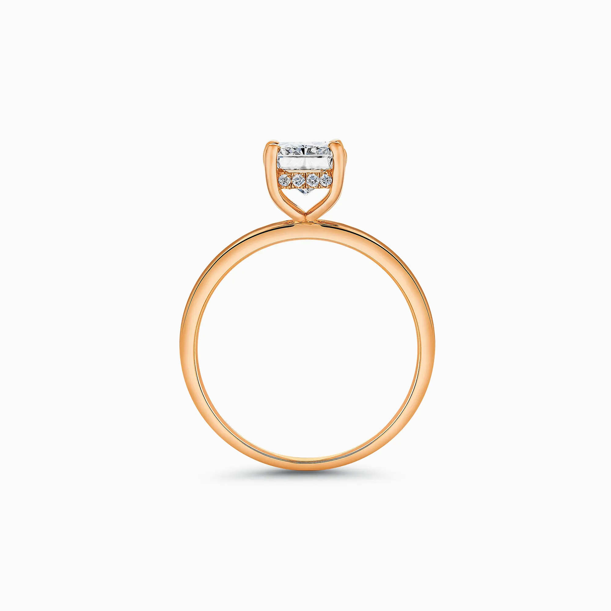 EHRN044512-RG3 "Radiant cut diamond rose gold ring "