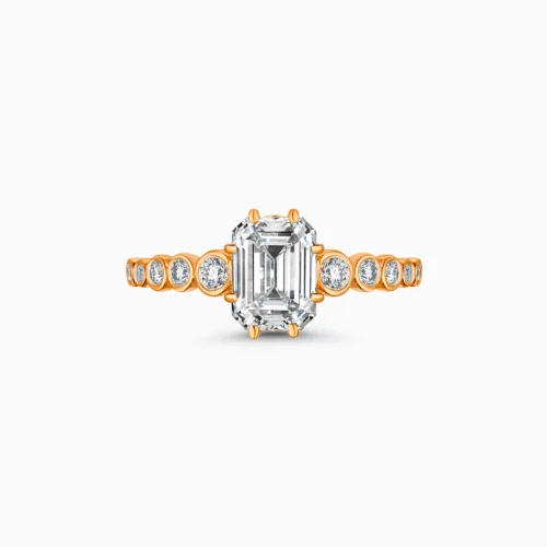 Emerald Cut Lab-Grown Diamond Ring In 18K