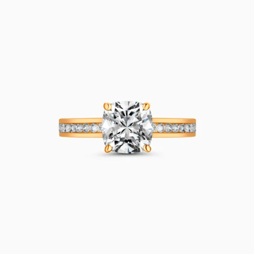 18K Cushion Cut Lab-Grown Diamond Ring