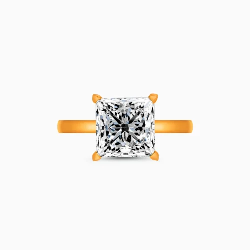 18K Princess Cut Diamond Ring 4.06 Carat