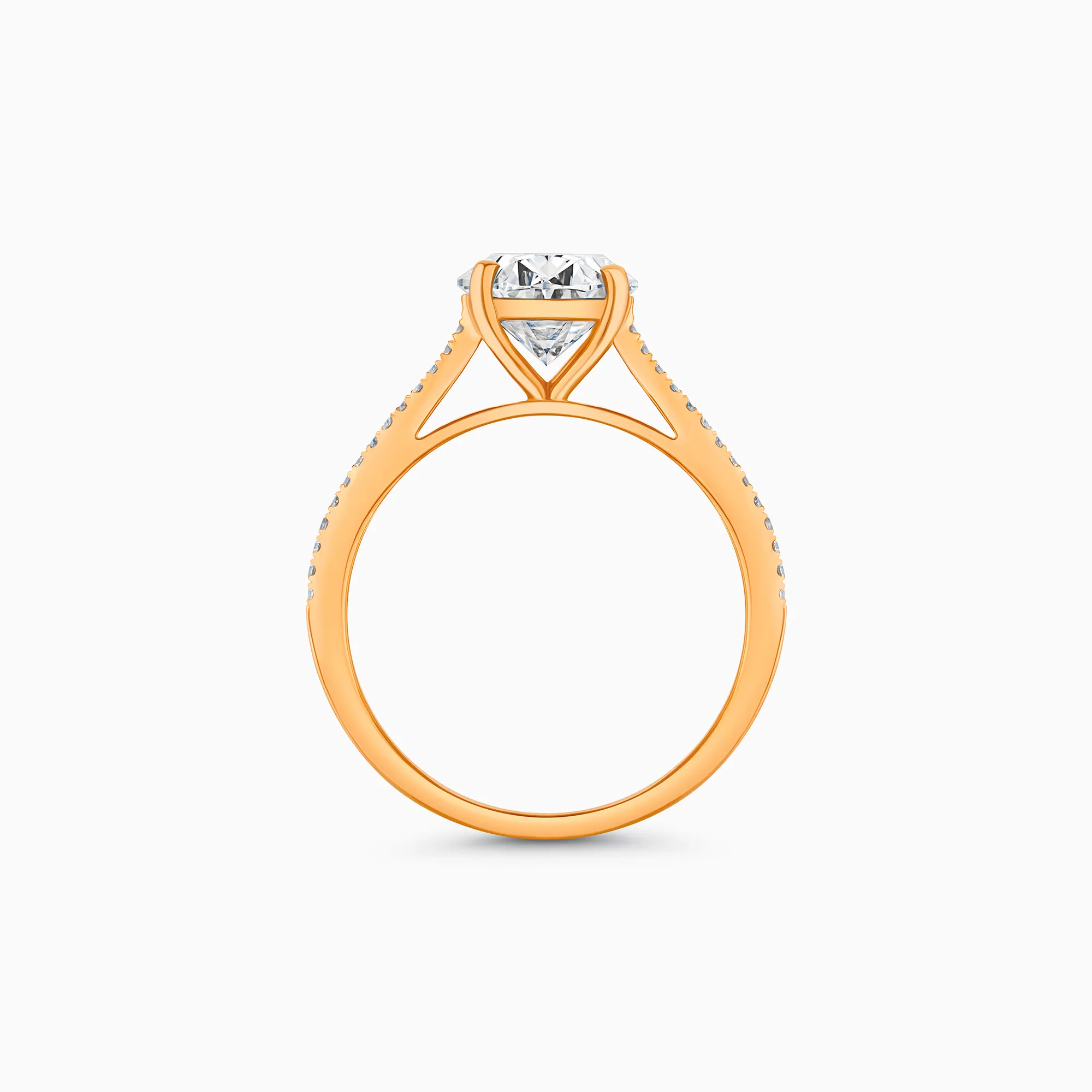 EHRN020680-RG3 Rose gold oval diamond ring, 2.77 carat lab-grown diamond