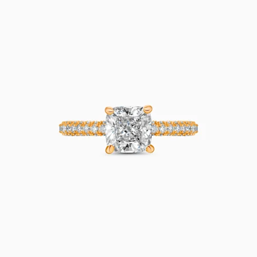 18K Cushion Cut Diamond Ring