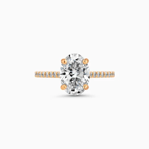 18K Oval Cut Lab Diamond Ring